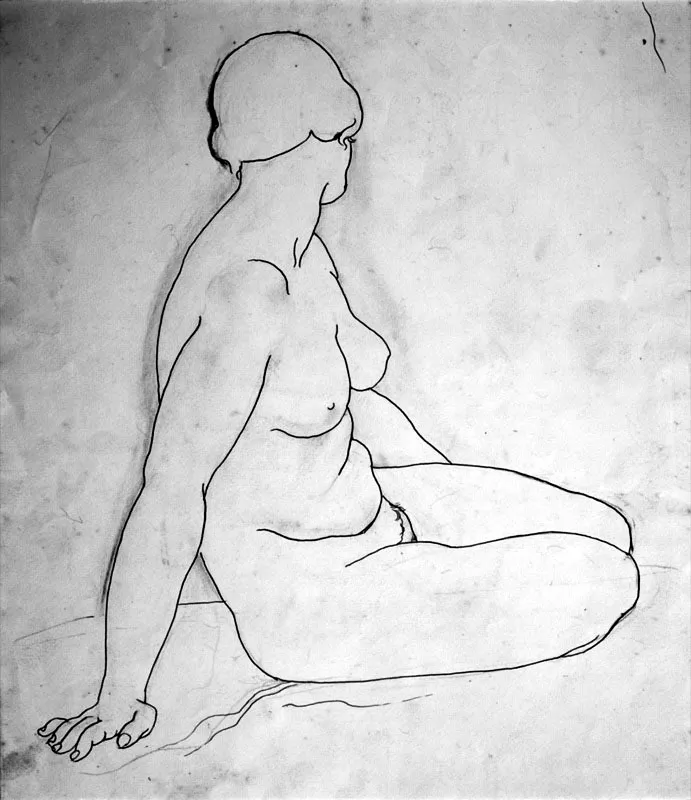 Desnudo / sf / Tinta sobre papel / 38 x 28 cm