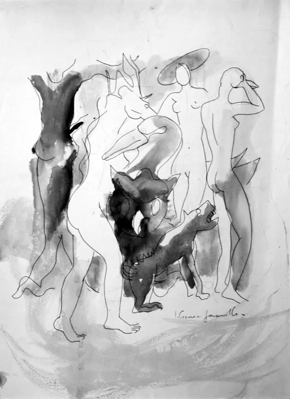 Dibujo / sf / Aguada / 31 x 21 cm