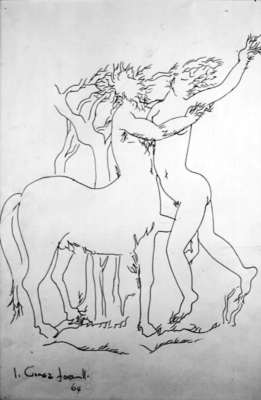 Escena mitolgica / 1964 / Tinta sobre papel / 49 x 32 cm 