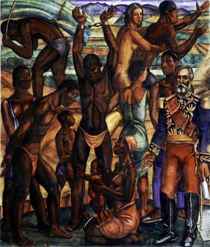 Liberacin de los esclavos, Capitolio Nacional/ 1938 / Fresco / 326 x 303 cm 