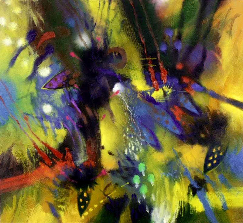 Del árbol de los sueños. 2001. Óleo sobre lienzo. 1,10 x 1,20 m.