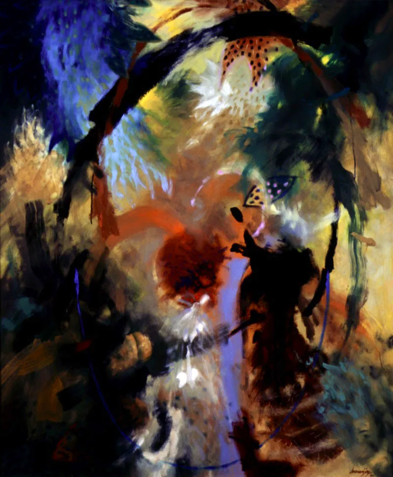 Atuendo de un sueño, 1996. Óleo sobre lienzo. 1,20 x 1,00 m.