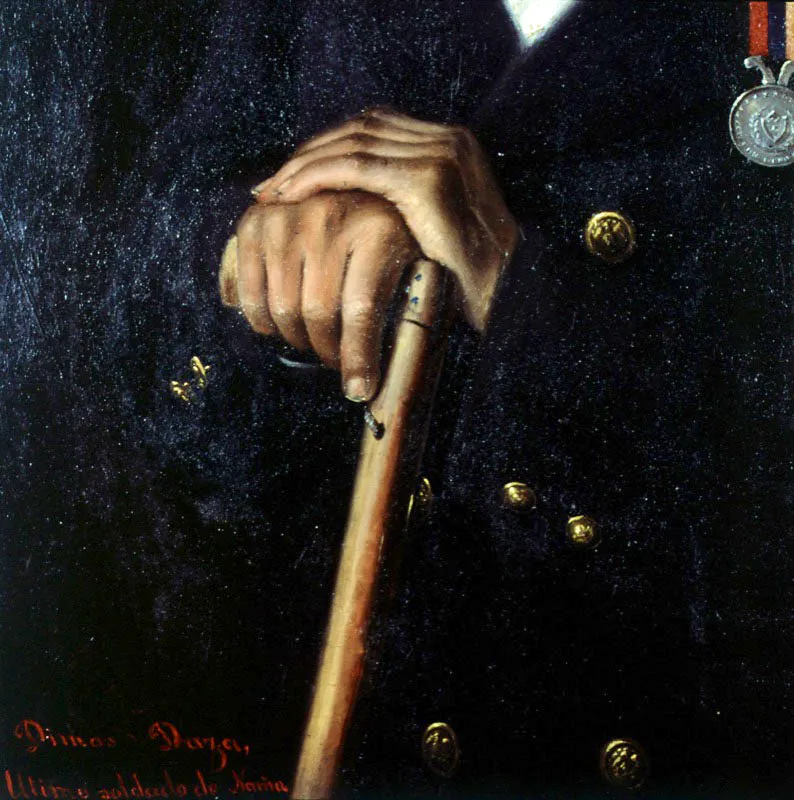 Eugenio Montoya. Dimas Daza, el último soldado de Nariño (detalle), 1882.
Óleo sobre lienzo, 79 x 60 cm