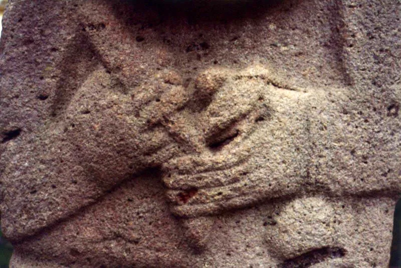 Cultura San Agustín. Figura antropomorfa. Piedra