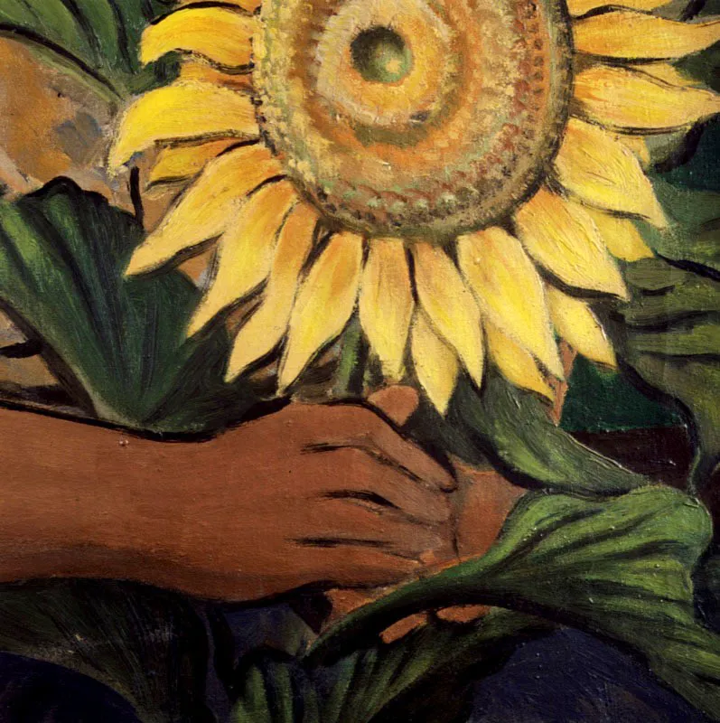 Gonzalo Ariza. Muchacho del girasol, ca. 1955. 
leo sobre lienzo, 93 x 58,5 cm 