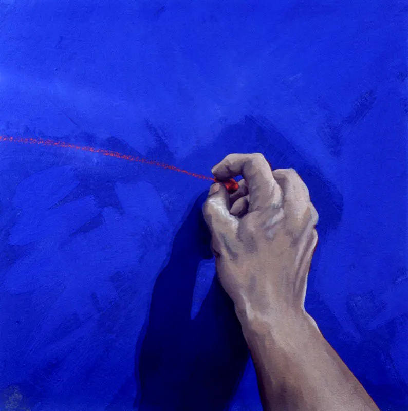 Elsa Zambrano. El hbito 2, 1999. 
Acrlico sobre lienzo, 146 x 114 cm 