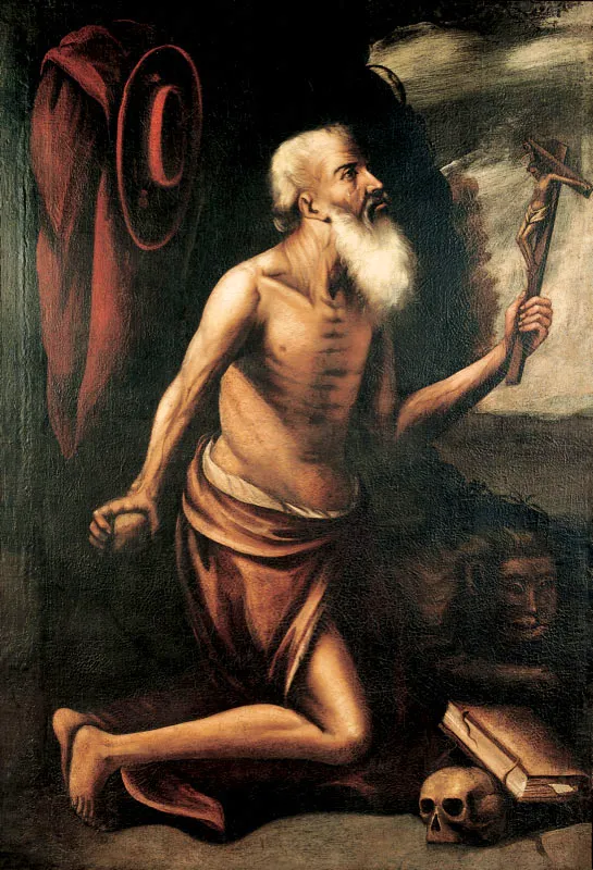 San Jernimo penitente. 
leo sobre tela, 167 x 117 cm, siglo xvii. 
Autor desconocido 