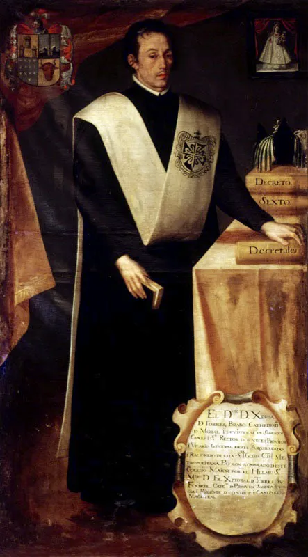 Rector Cristbal de Torres Bravo. 
(1683-1684, 1698-1701).
leo sobre tela, 200 x 91 cm, comienzos del siglo xix. 
Autor desconocido 