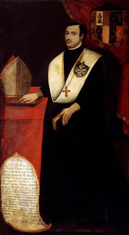 Rector Fernando Antonio Camacho de Guzmn. 
(1711-1714, 1728-1733). 
leo sobre tela, 200,3 x 104,5 cm, hacia 1715-1720. 
Autor desconocido 