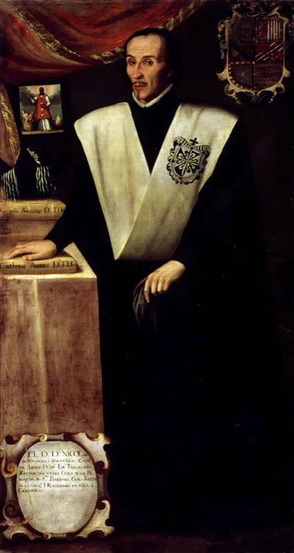 Rector Juan de Mosquera Nuguerol. 
(1666-1667, 1673-1676). 
leo sobre tela, 193,3 x 108 cm, segunda mitad del siglo xvii. 
Taller de los Figueroa 