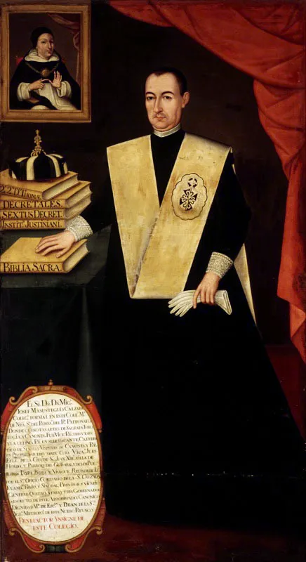 Rector Miguel Jos Masstegui y Calzada. 
(1745, 1763-1666, 1769-1773, 1778-1780). 
leo sobre tela, 200 x 109,5 cm, segunda mitad del siglo xviii. 
Joaqun Gutirrez (siglo xviii) 