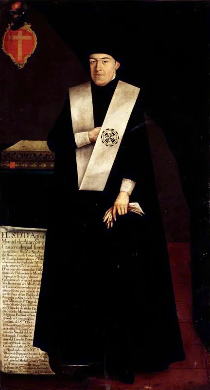 Rector Agustn Manuel de Alarcn y Castro. 
(1780-1782, 1783-1790). 
leo sobre tela, 200,6 x 107,8 cm, finales del siglo xviii. 
Autor desconocido 