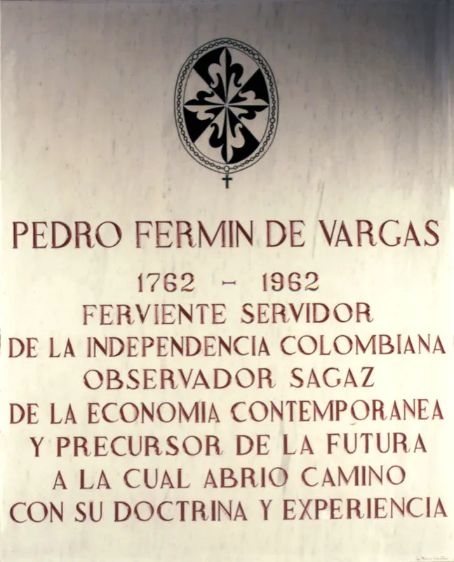 Placa conmemorativa en los muros del claustro.