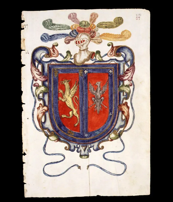 Expedientes y escudos de armas de aspirantes a colegiales.