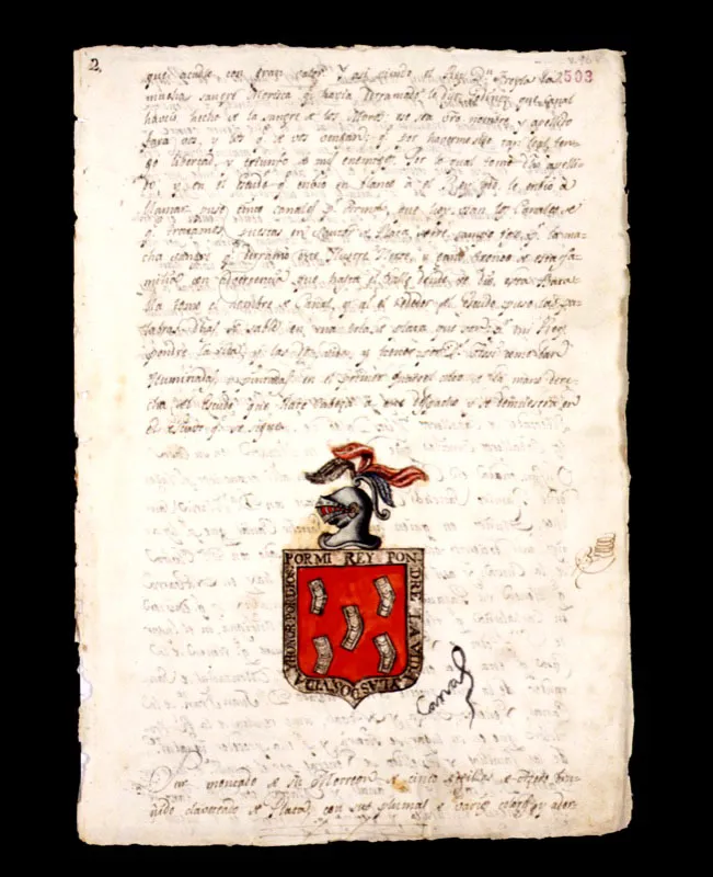Expedientes y escudos de armas de aspirantes a colegiales.