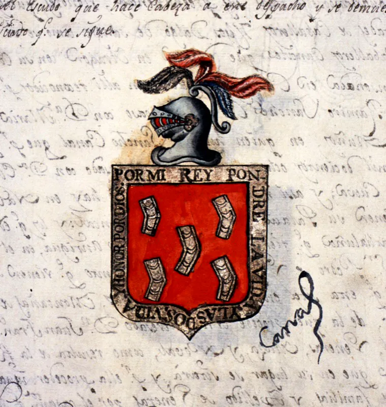 Expedientes y escudos de armas de aspirantes a colegiales.