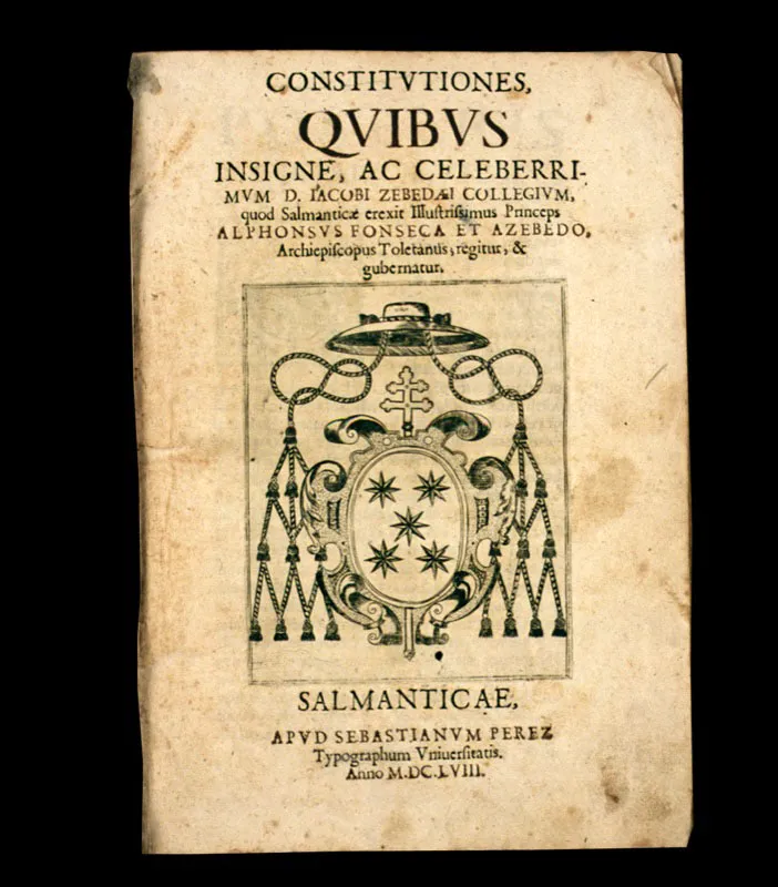 Constitución del Colegio Mayor del Señor Arzobispo en Salamanca.