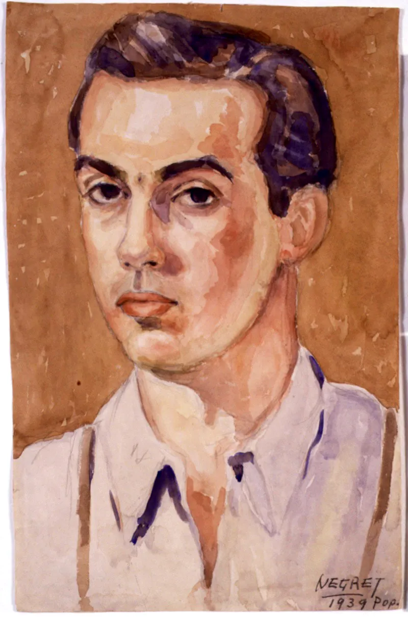 Autorretrato / 1939 / Acuarela sobre papel / 45 x 30 cm
 