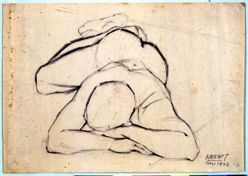 Sin título / 1943 / Lápiz sobre papel / 35 x 50 cm