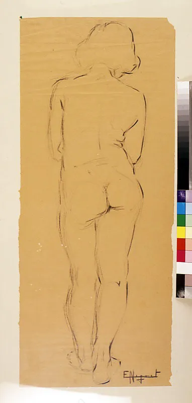 Sin título / 1943 / Lápiz sobre papel / 100 x 35 cm