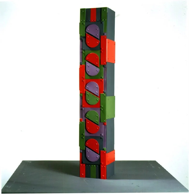 Tejido / 1990 / Aluminio pintado / 90 x 16 x 16 cm

 