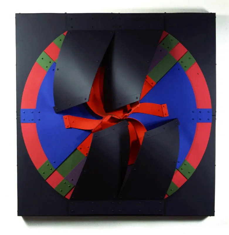 Calendario / 1995 / Aluminio pintado / 161 x 161 x 40 cm