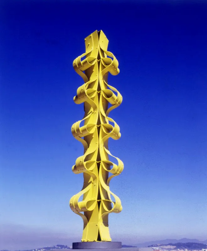 Maíz / 1996 / Aluminio pintado / 250 x 54 x 54 cm