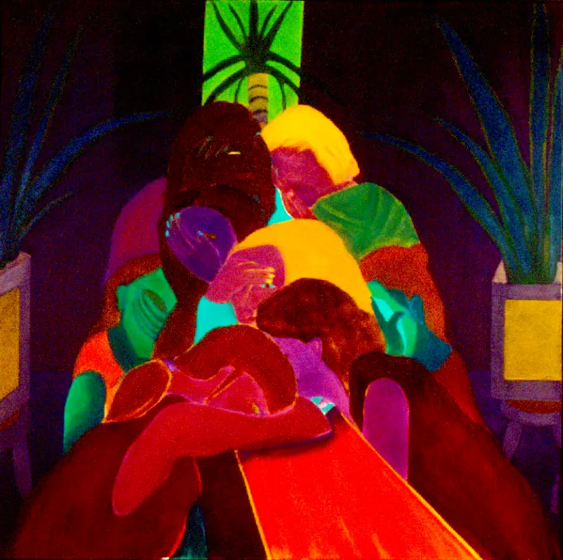 Dolores.
2000.
Óleo sobre tela.
150 x 150 cm.
Colección particular, Cali.