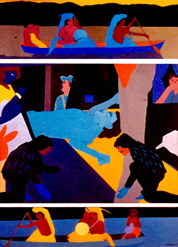 El altar.
1990.
Óleo sobre tela.
175 x 150 cm.
Colección particular, Bogotá.