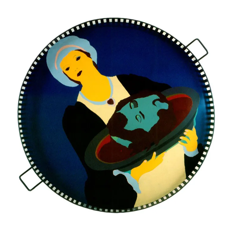 Salomé.
1974.
Esmalte sobre lámina de metal ensamblada en mueble metálico.
h. 10 d. 100 cm.
Colección Universidad de Los Andes, Bogotá.