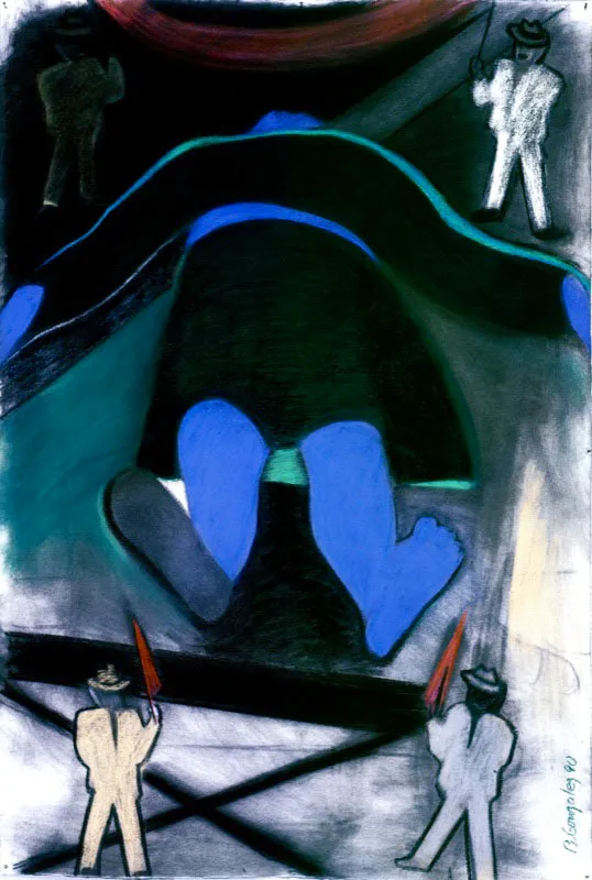 Mantegna 90.
1990.
Pastel sobre papel.
112 x 90 cm.
Colección particular, Bogotá.