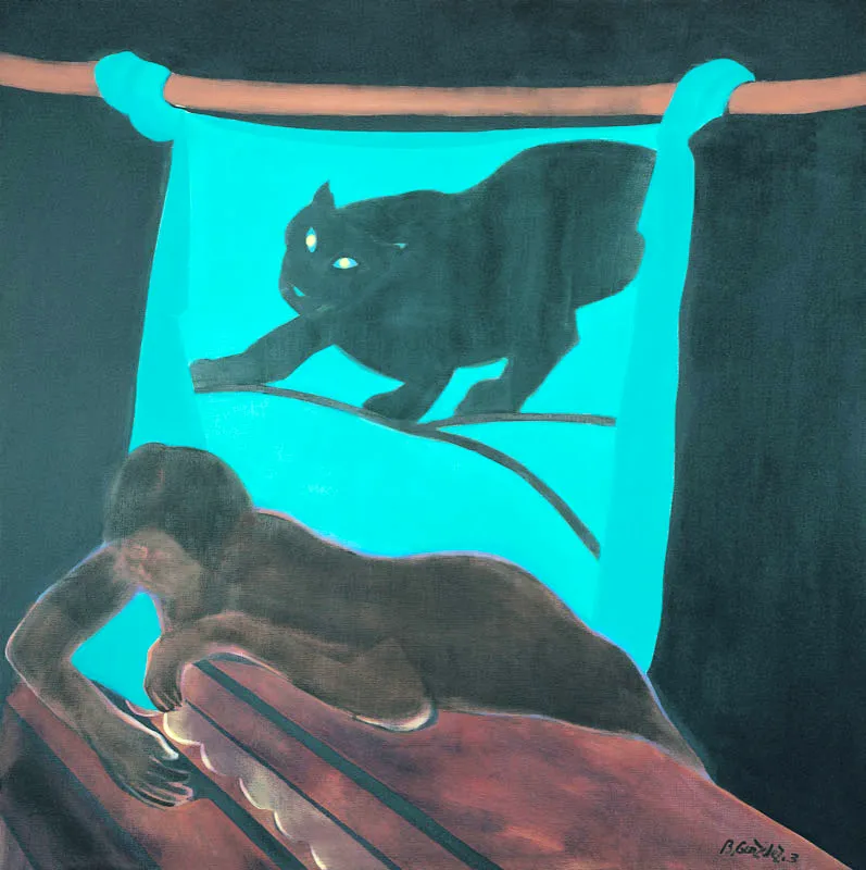Yo les dije que no fueran.
2003.
Óleo sobre tela.
150 x 150 cm.
Colección Galería Garcés Velásquez, Bogotá.