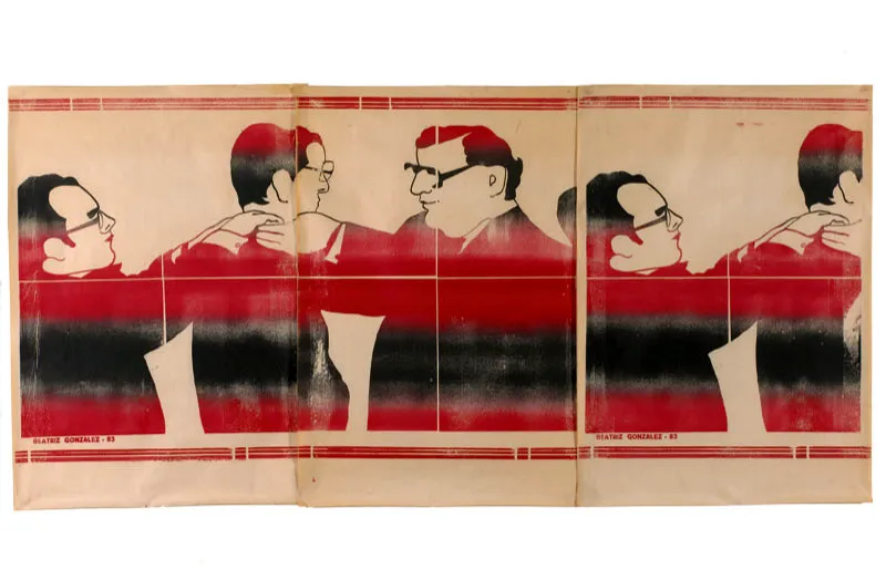 Zócalo de la comedia.
1983.
Tipografía sobre papel.
70 x 100 cm.
Colección particular, Bogotá.