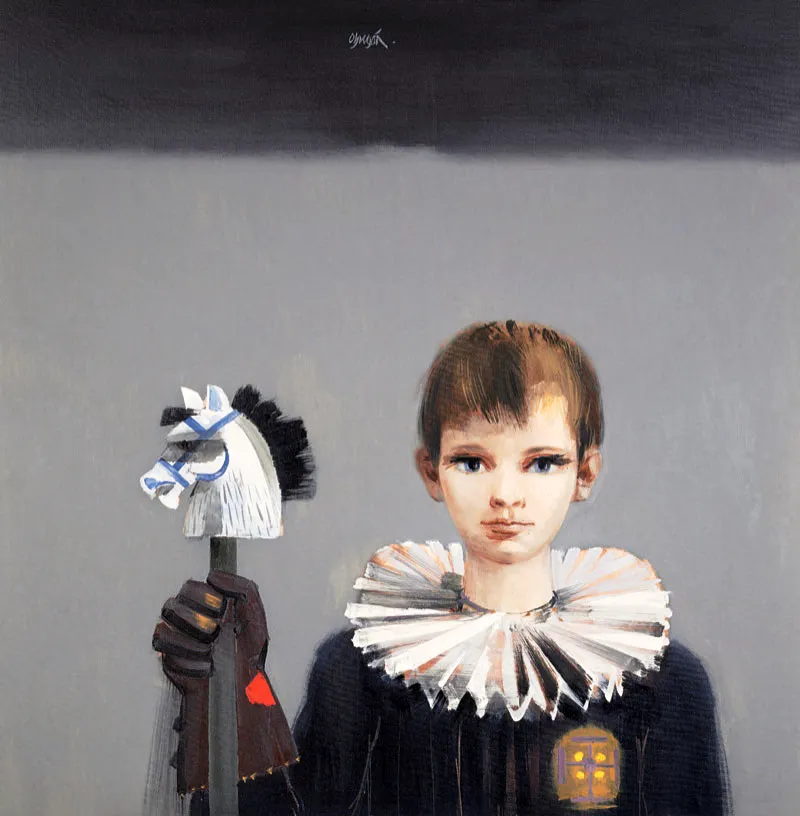 Alejandro Obregón / El caballero Mateo / 1965 / Óleo sobre lienzo / 120 x 120 cm / Adquirida en 1972, esta obra marca el inicio de la Colección.