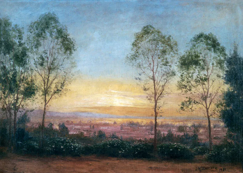 Jess Mara Zamora  / Atardecer / 1921 / leo sobre lienzo / 39 x 55 cm 