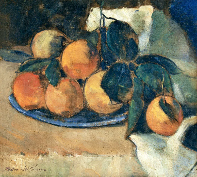 Pedro Nel Gmez / Mangos / 1939 / leo sobre lienzo / 33 x 36 cm / Adquirida en 1990 