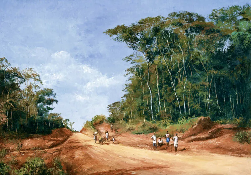 Alejo Santamara  / Camino de las catas / 1970 / leo sobre madera / 69 x 98 cm / Adquirida en 1973 