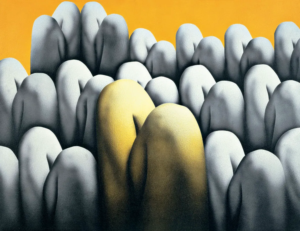 Ugo Camandona  / Murallas / 1972 / Acrlico sobre madera / 98 x 129 cm / Adquirida en 1973 