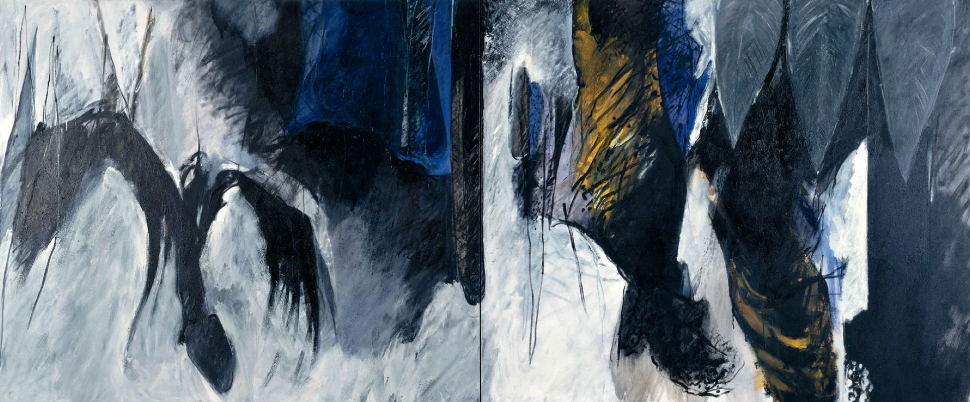 Jean Gabriel Thenot  / Punto de vista: Valle de Aburr III (Dptico) / 1992 / leo sobre lienzo / 122 x 300 cm / Adquirida en 1996
 