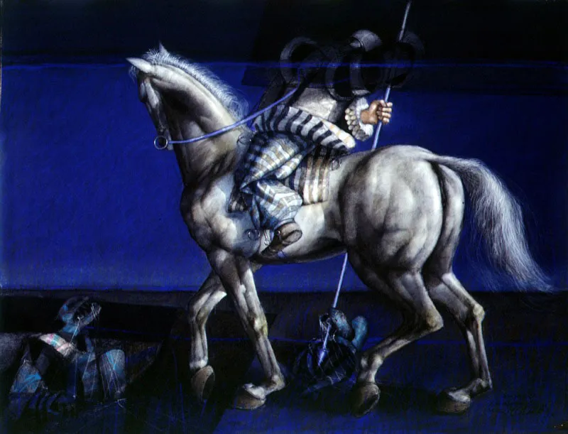 San Jorge a medianoche / 1991 / Pastel sobre papel / 50 x 65 cm / Colección particular