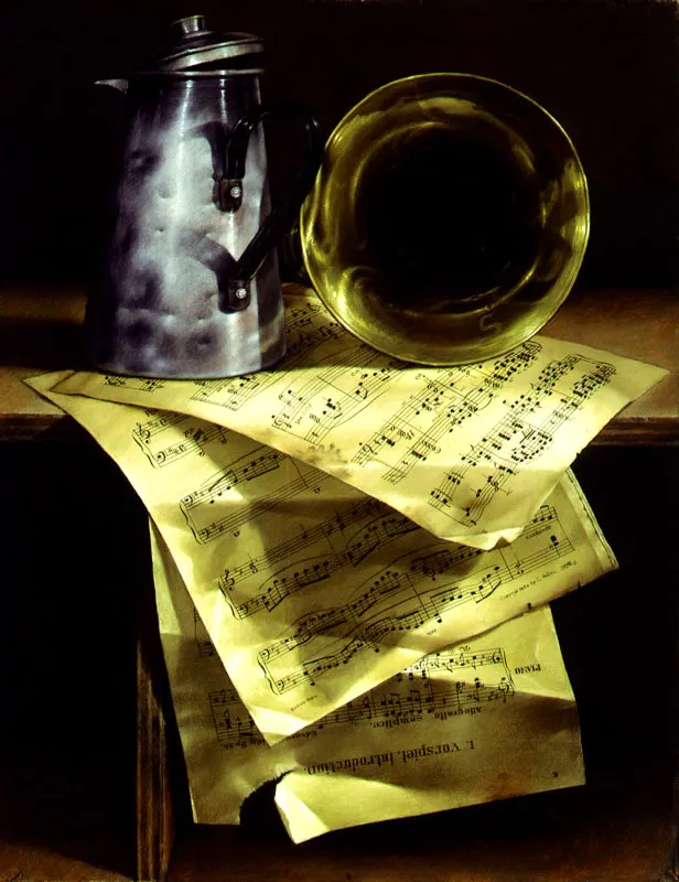 La partitura / 1988 / Pastel sobre papel / 65 x 50 cm / Coleccin particular
 