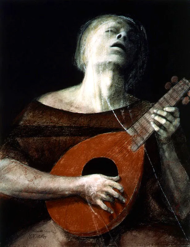 Trovador / 1999 / Pastel sobre papel / 70 x 55 cm / Colección particular