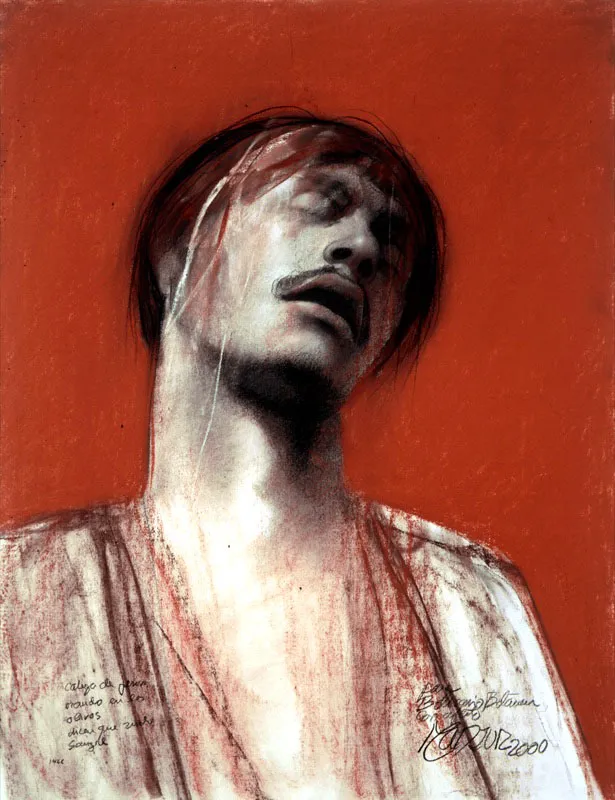 Cabeza de Cristo / 2000 / Carboncillo y pastel sobre papel / 65 x 50 cm / Colección particular