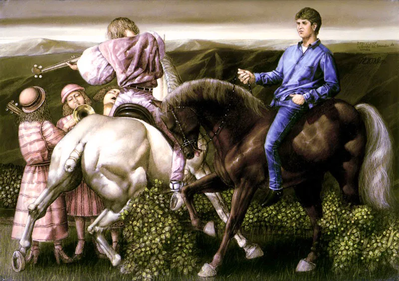 Diego y las doncellas / 1995 / Pastel sobre papel / 55 x 70 cm / Colección particular