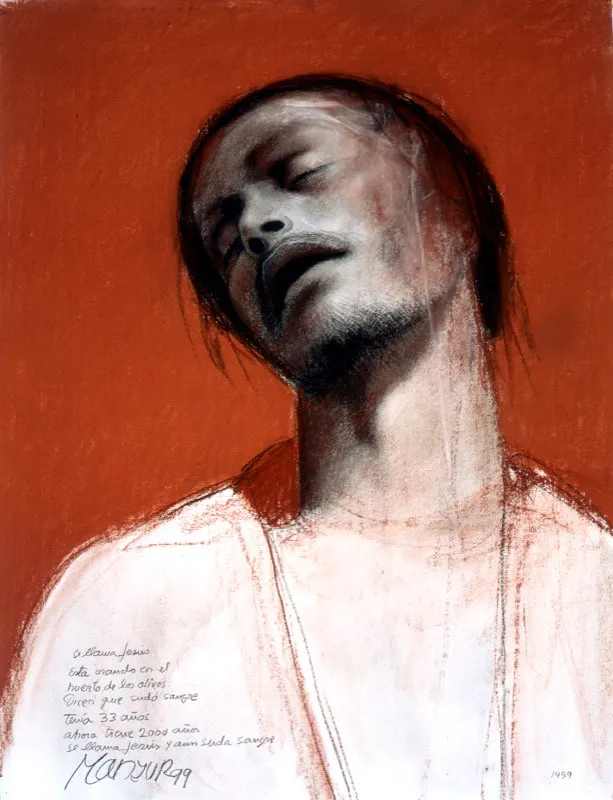 El mártir / 1999 / Carboncillo y pastel sobre papel / 65 x 50 cm / Colección particular