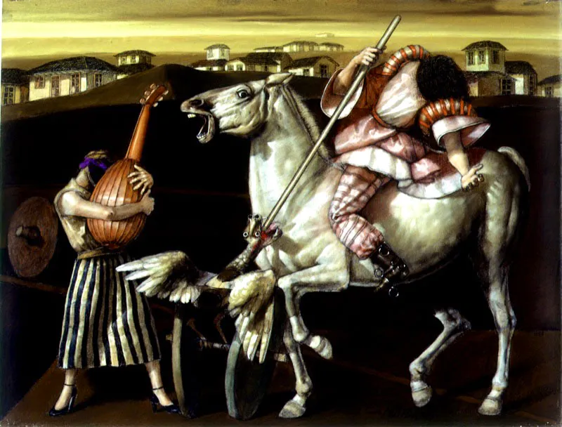 San Jorge en mi pueblo / 1993 / Pastel sobre papel / 50 x 65 cm / Colección particular