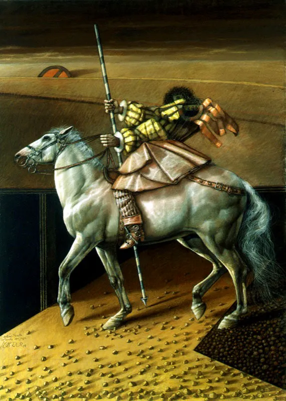 San Jorge en el desierto / 1989 / Pastel sobre papel / 100 x 70 cm / Colección particular