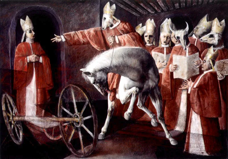El juicio final / 2000 / Pastel sobre papel / 70 x 100 cm / Colección particular