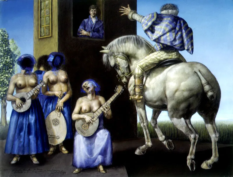Diego y las doncellas / 1994 / Pastel sobre papel / 50 x 65 cm / Colección particular
