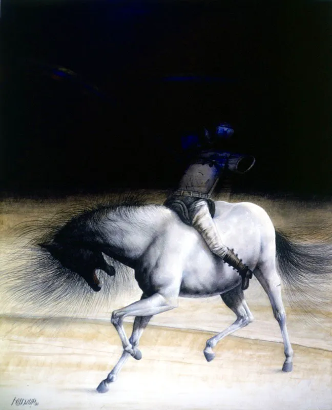 El héroe / 2001 / Acrílico sobre lienzo / 160 x 130 cm / Colección particular